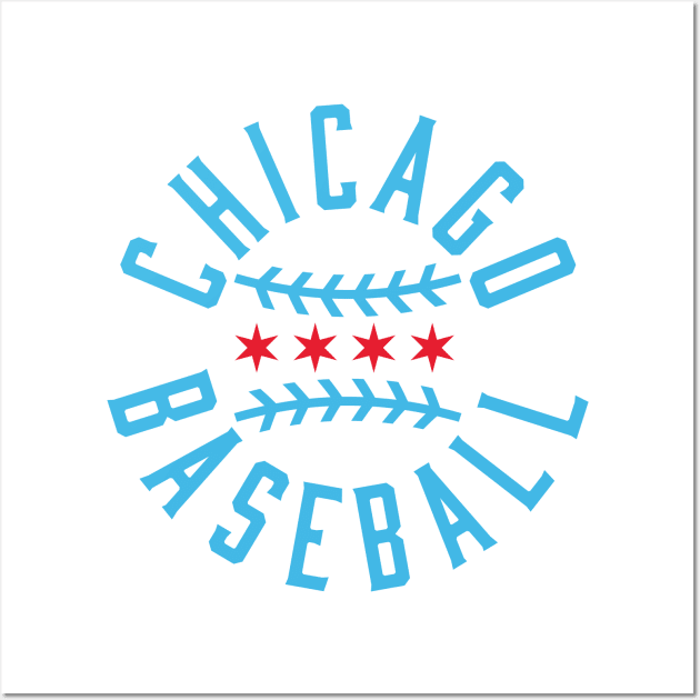 Chicago Pride Baseball Fan Tee: Wave Your Flag for Chi-Town's Finest! Wall Art by CC0hort